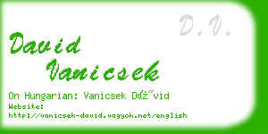 david vanicsek business card